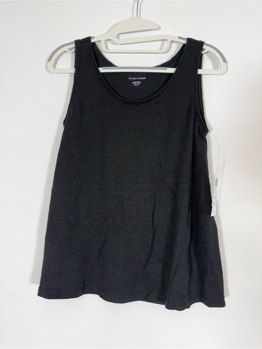 Eileen Fisher Black Tank Top - Sleeveless Linen
